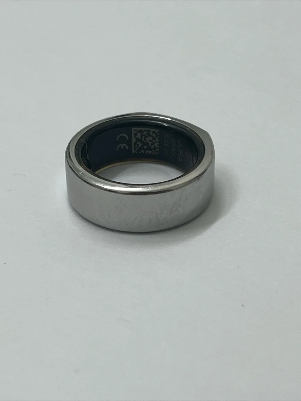Oura Ring 3 Silver Size 7 with Charger and Cable